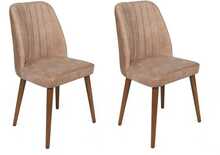 Söögitoolide komplekt Kalune Design Alfa 463 V2, 49 x 50 x 90 cm, pähkel/liiv, 2 tk