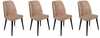 Toolide komplekt Kalune Design Alfa 433 V4, 49 x 50 x 90 cm, matt, must/beež, 4 tk