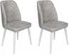 Toolide komplekt Kalune Design Dallas 584, 49 x 50 x 90 cm, matt valge/hall, 2 tk