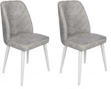 Toolide komplekt Kalune Design Dallas 584, 49 x 50 x 90 cm, matt valge/hall, 2 tk