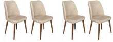 Toolide komplekt Kalune Design Dallas 550 V4, 49 x 50 x 90 cm, pähkel/beež, 4 tk
