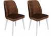 Toolide komplekt Kalune Design Dallas 586, 49 x 50 x 90 cm, matt, pruun/valge, 2 tk