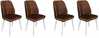 Toolide komplekt Kalune Design Dallas 586 V4, 49 x 50 x 90 cm, matt, pruun/valge, 4 tk