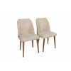 Söögitool Kalune Design Nova 761, 49 x 50 x 90 cm, kreemjas/pähkel