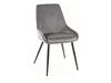 Söögitoolide komplekt Signal Cobe Velvet, 49 x 43 x 85 cm, hall/must, 4 tk