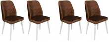 Toolide komplekt Kalune Design Dallas 586 V4, 49 x 50 x 90 cm, matt, pruun/valge, 4 tk