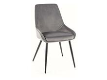 Söögitoolide komplekt Signal Cobe Velvet, 49 x 43 x 85 cm, hall/must, 4 tk