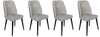 Toolide komplekt Kalune Design Alfa 438 V4, 49 x 50 x 90 cm, matt, must/hall, 4 tk