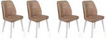 Toolide komplekt Kalune Design Dallas 583, 49 x 50 x 90 cm, matt, valge/beež, 4 tk