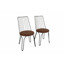 Söögitool Kalune Design Ada 281, 44 x 44 x 84 cm, matt, pruun/must