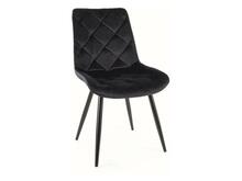 Söögitoolide komplekt Signal Ralph Velvet, must, 4 tk