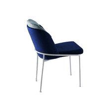 Söögitool Kalune Design Dore 123, 55 x 54 x 86 cm, valge/tumesinine