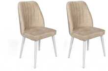 Toolide komplekt Kalune Design Alfa 494 V2, 49 x 50 x 90 cm, matt, valge/beež, 2 tk