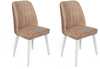 Toolide komplekt Kalune Design Alfa 493, 49 x 50 x 90 cm, valge/helepruun, 2 tk