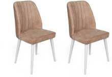 Toolide komplekt Kalune Design Alfa 493, 49 x 50 x 90 cm, valge/helepruun, 2 tk