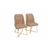 Söögitool Kalune Design Madrid 135, 49 x 50 x 90 cm, läikiv, pruun/kuldne