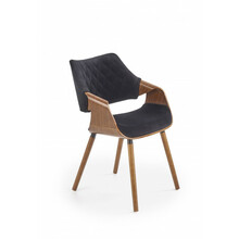 Söögitool Halmar K396, 56 x 55 x 77 cm, pähkel/must