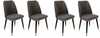 Toolide komplekt Kalune Design Hugo 361 V4, 49 x 50 x 90 cm, antratsiit/kuldne/must, 4 tk