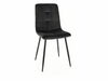 Söögitoolide komplekt Signal Ivo Velvet, 45 x 39 x 91 cm, must, 4 tk