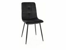 Söögitoolide komplekt Signal Ivo Velvet, 45 x 39 x 91 cm, must, 4 tk