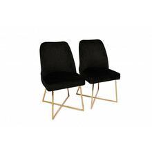 Söögitoolide komplekt Kalune Design Madrid, 49 x 50 x 90 cm, läikiv, kuldne/must, 2 tk