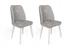 Toolide komplekt Kalune Design Alfa 498, 49 x 50 x 90 cm, matt, valge/hall, 2 tk