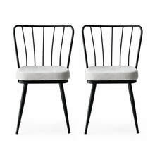 Söögitoolid Kalune Design Yyldyz, 42 x 43 x 82 cm, valge/must, 2 tk