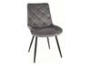 Söögitoolide komplekt Signal Ralph Velvet, 63 x 51 x 88 cm, hall/must, 4 tk