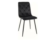 Söögitoolide komplekt Signal Meble Jerry Velvet, 52 x 45 x 91 cm, must, 4 tk