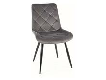 Söögitoolide komplekt Signal Ralph Velvet, 63 x 51 x 88 cm, hall/must, 4 tk