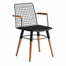 Söögitool Kalune Design Trend 961, 39 x 43 x 82 cm, matt, must/pähkel