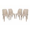 Söögitoolide komplekt Kalune Design Nova 761, 49 x 50 x 90 cm, kreemjas/pähkel, 4 tk