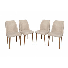 Söögitoolide komplekt Kalune Design Nova 761, 49 x 50 x 90 cm, kreemjas/pähkel, 4 tk