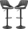 Baaritoolide komplekt Homcom, 44 x 49 x 90-110 cm, hall, 2 tk