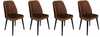 Toolide komplekt Kalune Design Alfa 436 V4, 49 x 50 x 90 cm, matt, pruun/must, 4 tk