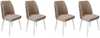 Toolide komplekt Kalune Design Tutku 324 V4, 49 x 50 x 90 cm, matt, valge/helepruun, 4 tk