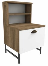 Öökapp Kalune Design Cressi 322RTC1601, 22.5 x 45 x 83 cm, valge/pähkel