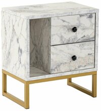 Öökapp Nordure Glimmer, 29.5 x 45.2 x 50 cm, kuldne/valge