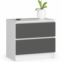 Öökapp Akord K60, 40 x 60 x 55 cm, valge/hall