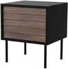 Öökapp Cama Meble Cortina, 2 tk, 45 x 40 x 51 cm, must/pähkel