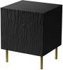 Öökapp Cama Meble Jungle, 53.5 x 40.5 x 44 cm, must matt/kuldne