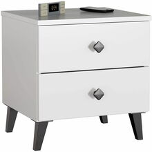 Öökapp Akord Furniture Factory Mobi K-02, 37 x 40 x 43 cm, valge/must