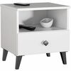Öökapp Akord Furniture Factory Mobi K-01, 37 x 40 x 43 cm, valge/must