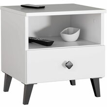 Öökapp Akord Furniture Factory Mobi K-01, 37 x 40 x 43 cm, valge/must