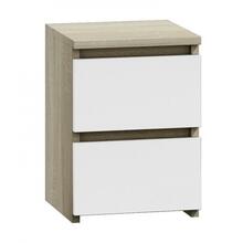 Öökapp Top E Shop M2 Sonoma, 2 sahtlit, valge/tamm