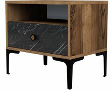 Öökapp Kalune Design Lizbon 534, 40 x 56 x 50.8 cm, must/pähkel