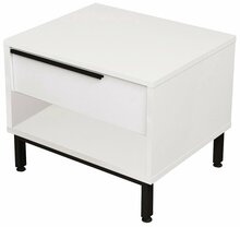 Öökapp Asir, 53.6 x 42.4 x 44.5 cm, valge