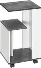 Öökapp Homcom, 35 x 29,5 x 65,5 cm, hall/valge, rataste ja 3 riiuliga