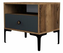 Öökapp Kalune Design Lizbon 529, 40 x 56 x 50.8 cm, antratsiit/pähkel