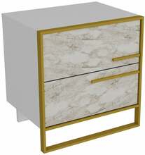 Öökapp Kalune Design Polka 875ZNA3408, 38.5 x 50 x 51.8 cm, kuldne/valge